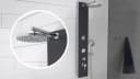 Schütte Duschsäule 145 cm Regendusche & Massagedüsen Handbrause 3 Funktionen Chromfarben-Schwarz Bild 1