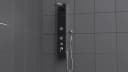 Schütte Duschsäule 145 cm Regendusche & Massagedüsen Handbrause 3 Funktionen Chromfarben-Schwarz Bild 4