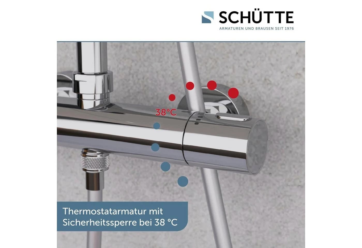 Schütte Brausegarnitur AQUADUCT 120 cm Höhenverstellbar Antikalk Wassersparend - Bild 4