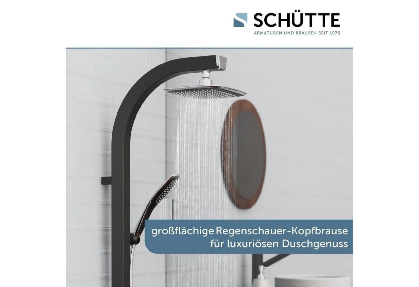 SCHÜTTE Brausegarnitur MADAGASKAR Schwarz 2-in-1 Duschsystem
