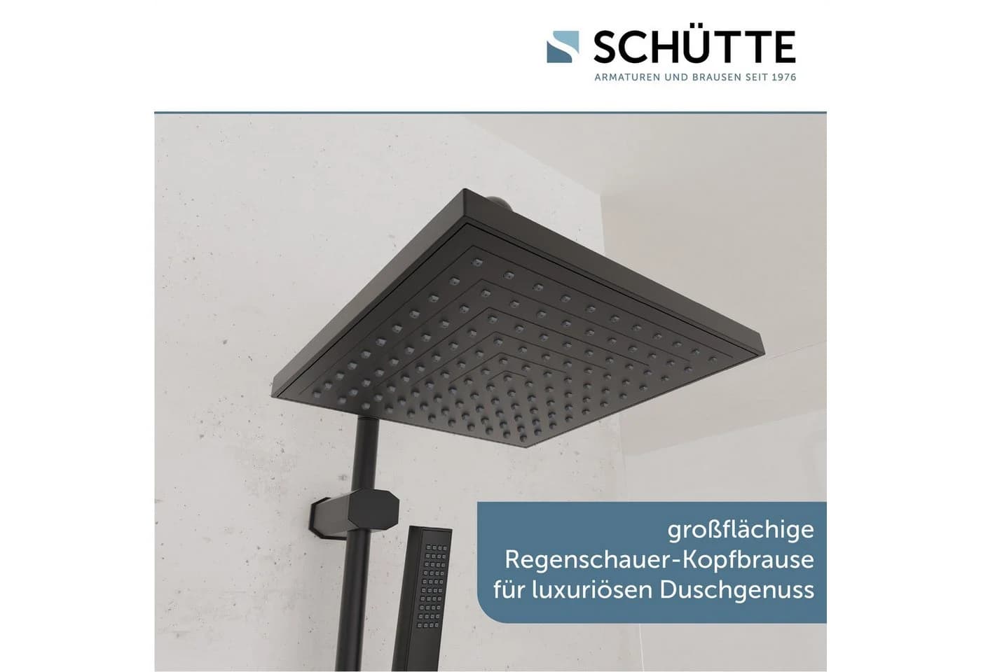 Brausegarnitur SCHÜTTE TOKYO Schwarz ABS-Kunststoff
