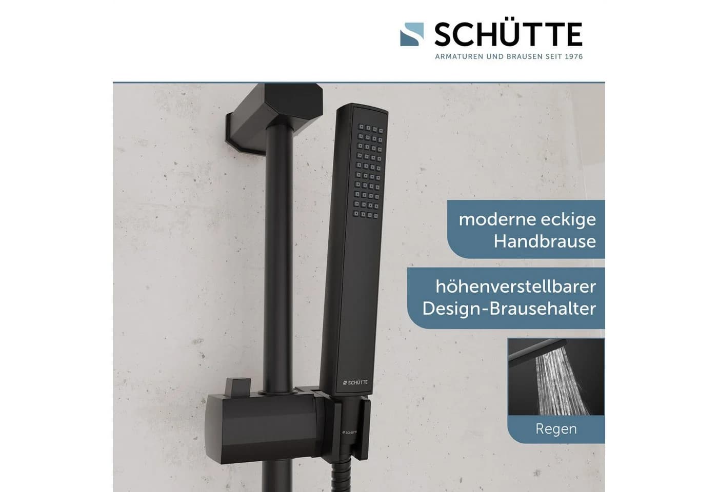 Brausegarnitur SCHÜTTE TOKYO Schwarz ABS-Kunststoff - Bild 3