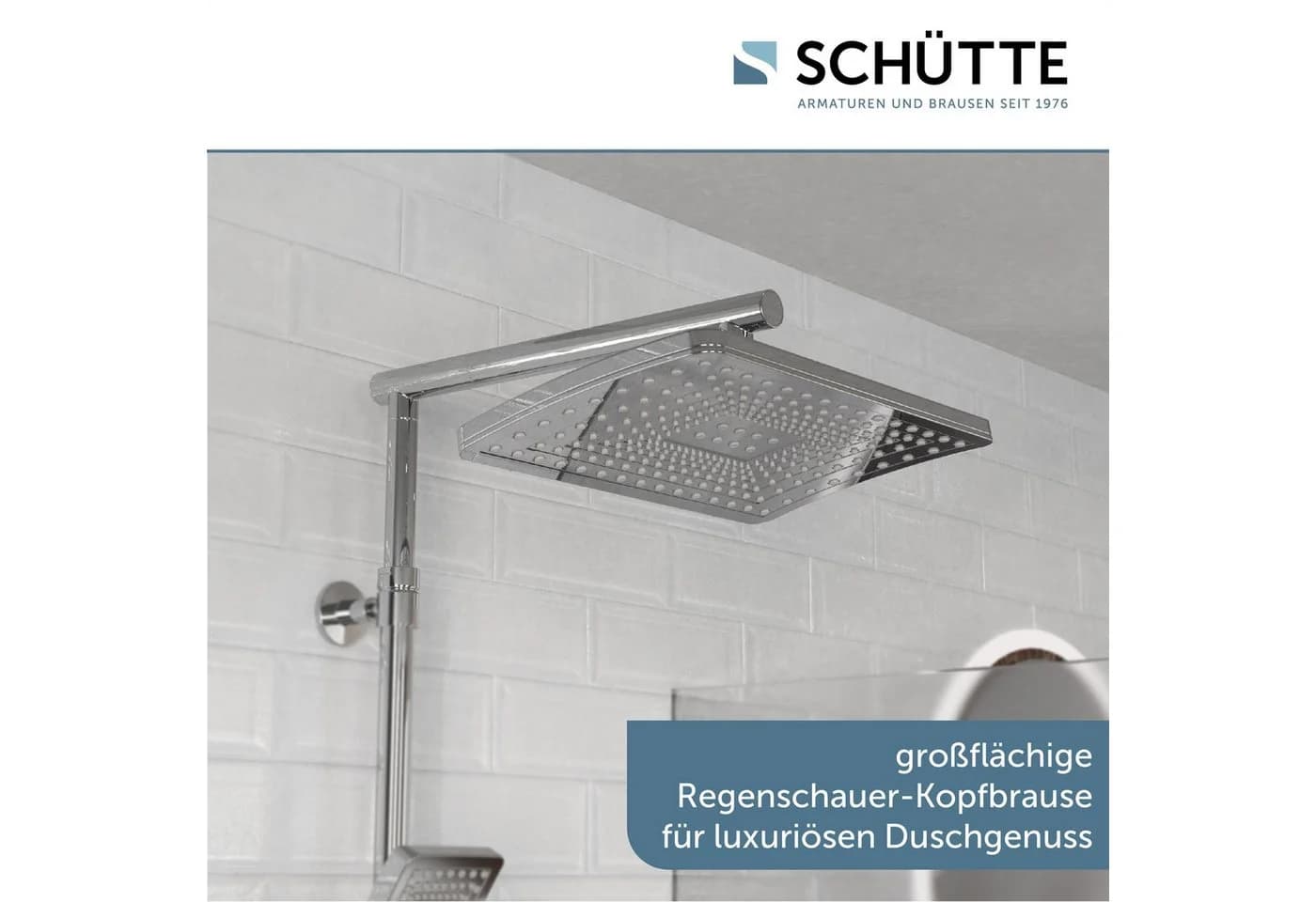 SCHÜTTE TRENTO Duschbrause Set mit Thermostatarmatur Grau Chrom - Bild 3