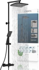SCHÜTTE Duschbrause TRENTO Schwarz Matt mit Thermostatarmatur Bild 2