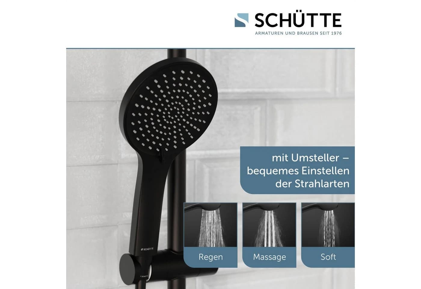 Schütte Duschbrause ADRIA Set mit Thermostatarmatur Silber - Bild 4