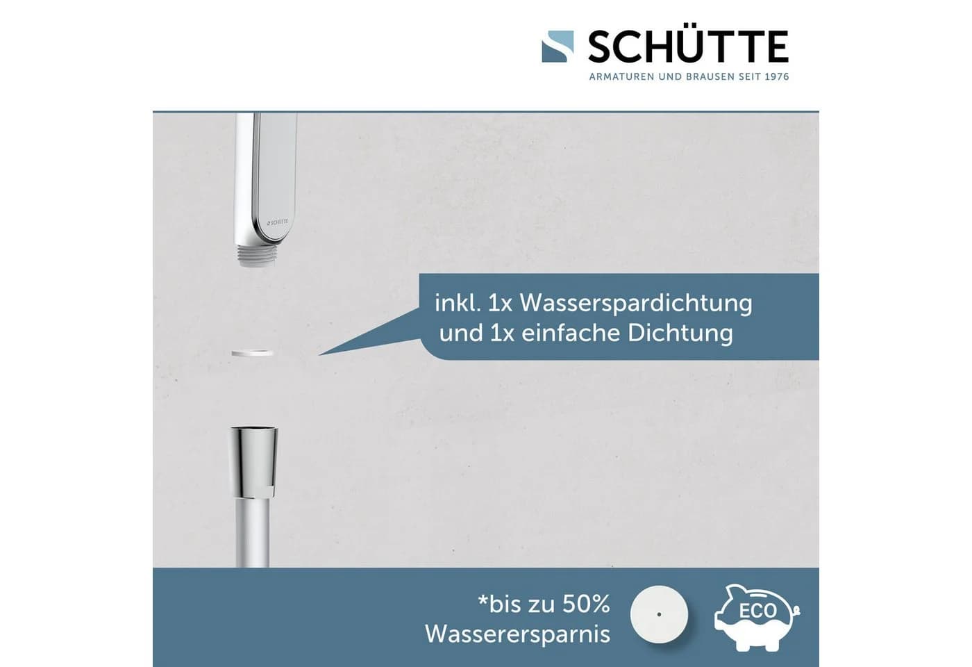 Schütte Handbrause KARIBIK 3-fach verstellbar chromfarben/hellgrau - Bild 5