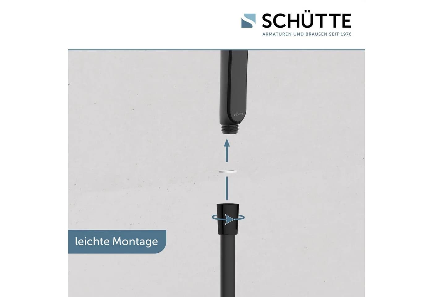 Schütte Handbrause KARIBIK Schwarz Matt 3-fach verstellbar - Bild 4