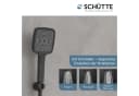 Schütte Handbrause HAWAII Schwarz Matt 3-fach verstellbar wassersparend Bild 3
