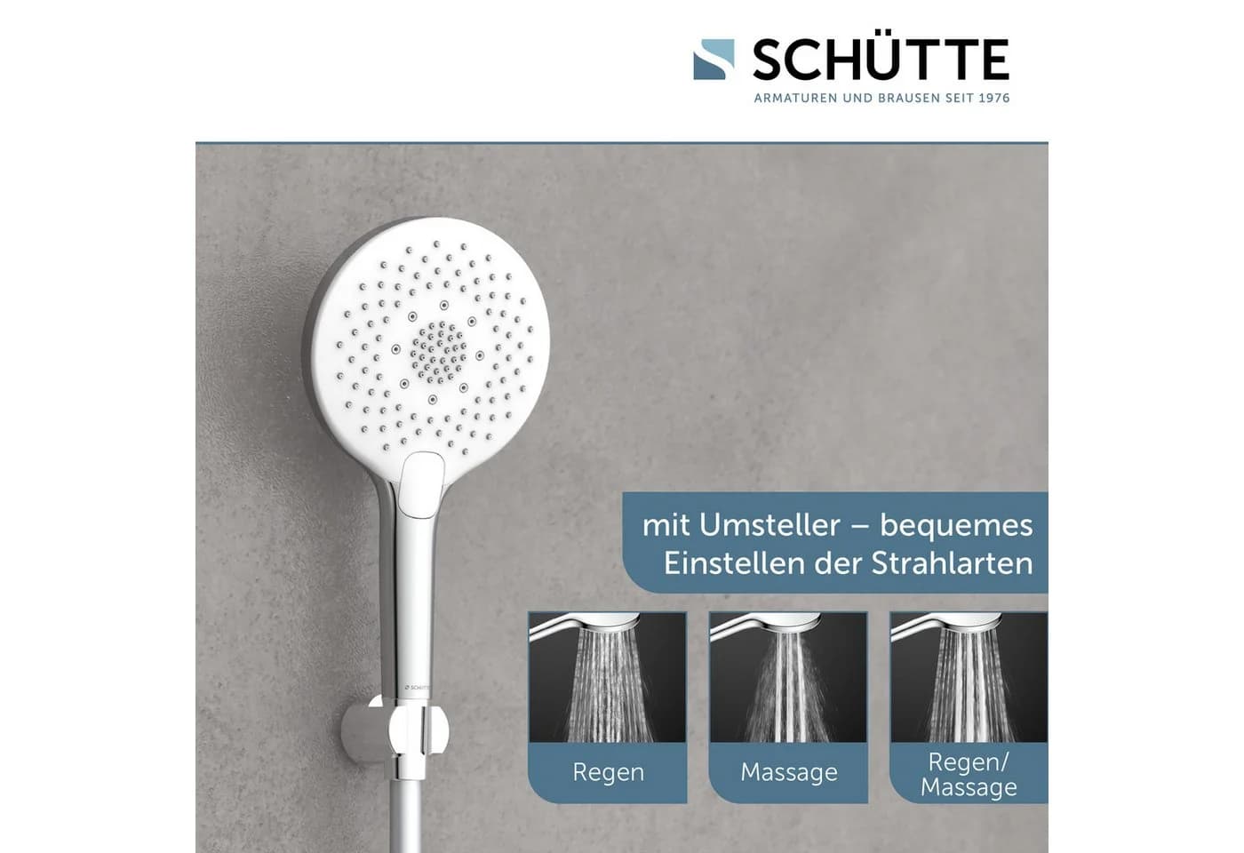 Schütte Handbrause SUMATRA 3-fach verstellbar Silber - Bild 4
