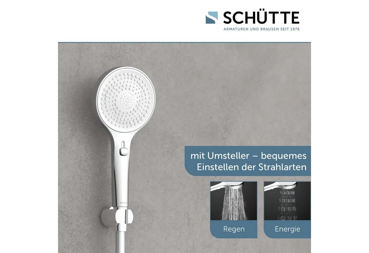 Schütte Handbrause IBIZA 3-fach verstellbar Chromfarben/Weiß - Bild 3