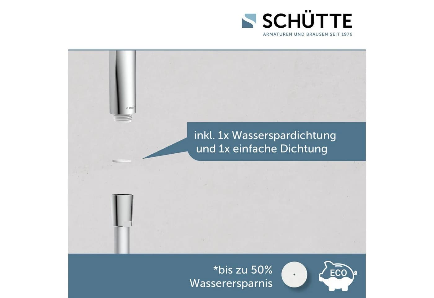 Schütte Handbrause IBIZA 3-fach verstellbar Chromfarben/Weiß - Bild 5