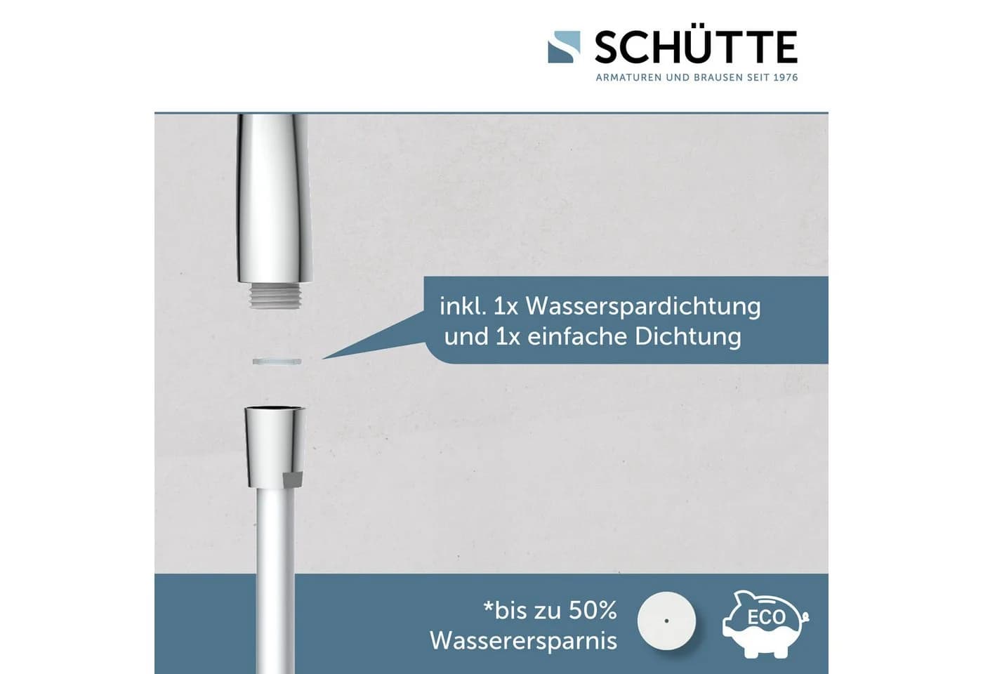 Schütte Handbrause CAPRI Duschbrause 3-fach verstellbar Chrom Antikalk - Bild 4