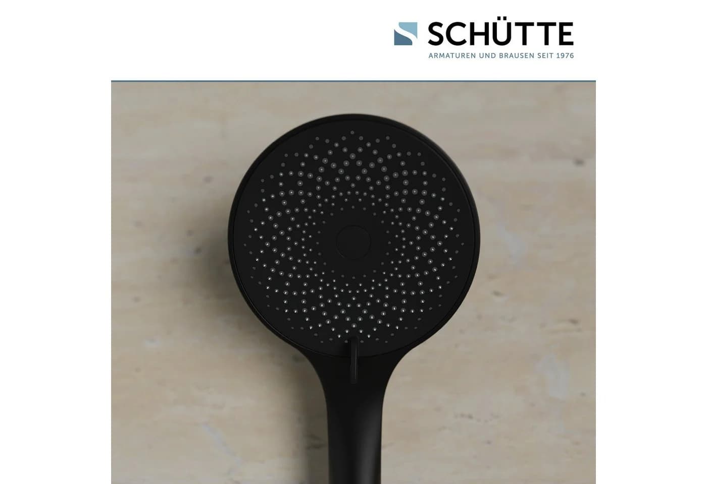 Schütte Handbrause CAPRI Schwarz Matt 3-fach verstellbar Antikalk - Bild 5