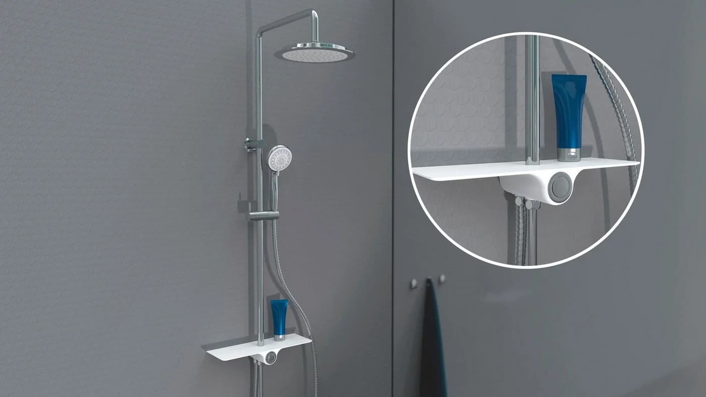 Schütte Aquastar Brausegarnitur Weiß Chrom 113cm