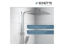 SCHÜTTE OCEAN Brausegarnitur Weiß Chromfarben Thermostat Bild 3