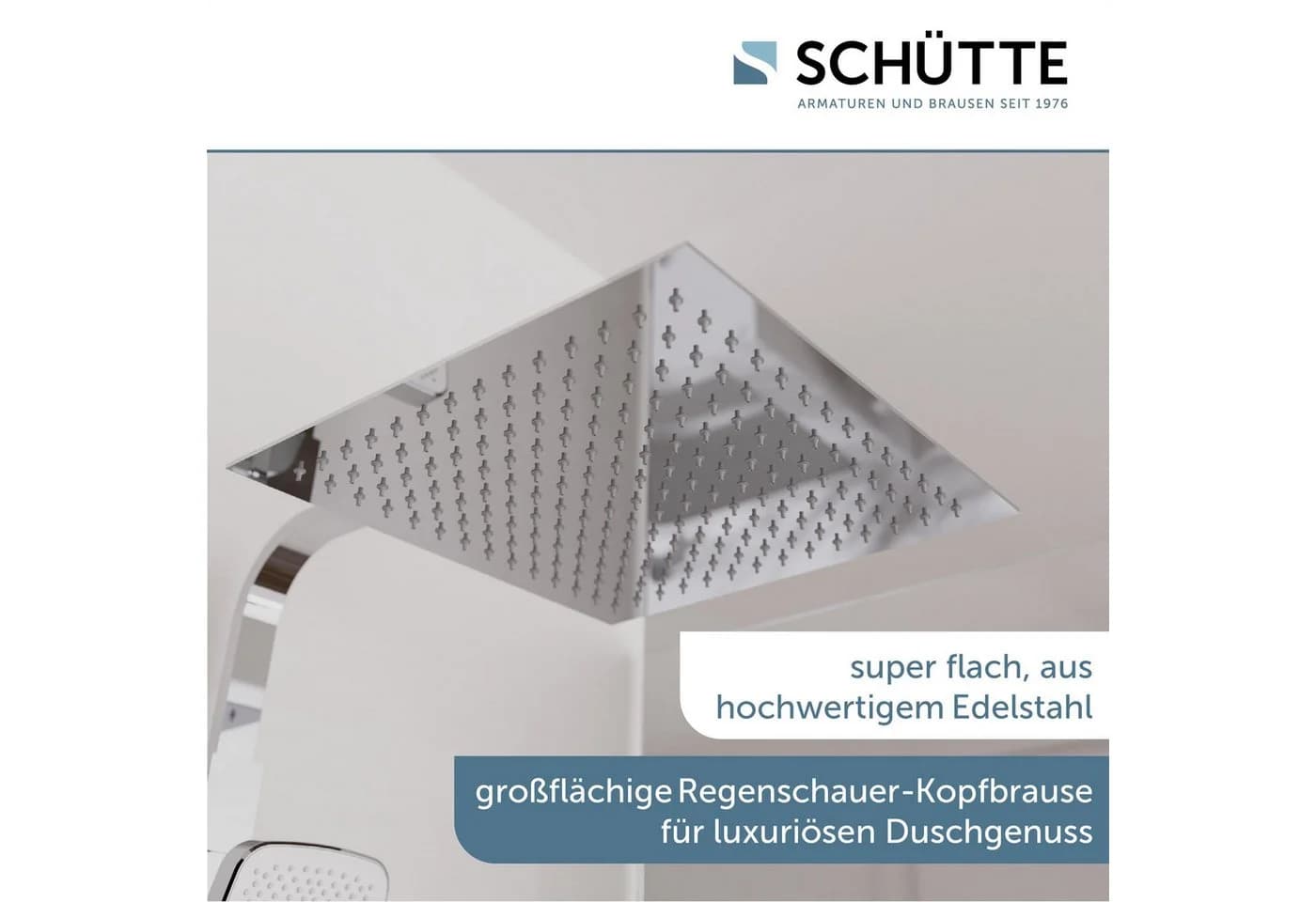 SCHÜTTE OCEAN Brausegarnitur Weiß Chromfarben Thermostat - Bild 4