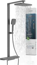SCHÜTTE Duschsystem HAWAII Überkopfbrause-Set Graphit Matt mit Thermostat Bild 2