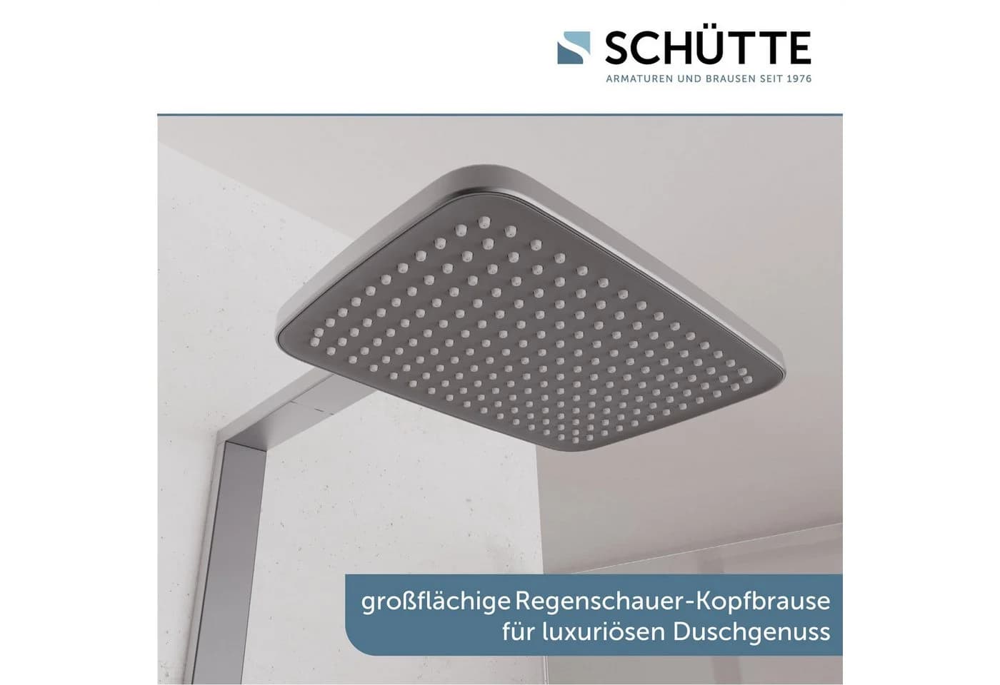 SCHÜTTE Duschsystem HAWAII Überkopfbrause-Set Graphit Matt mit Thermostat - Bild 4