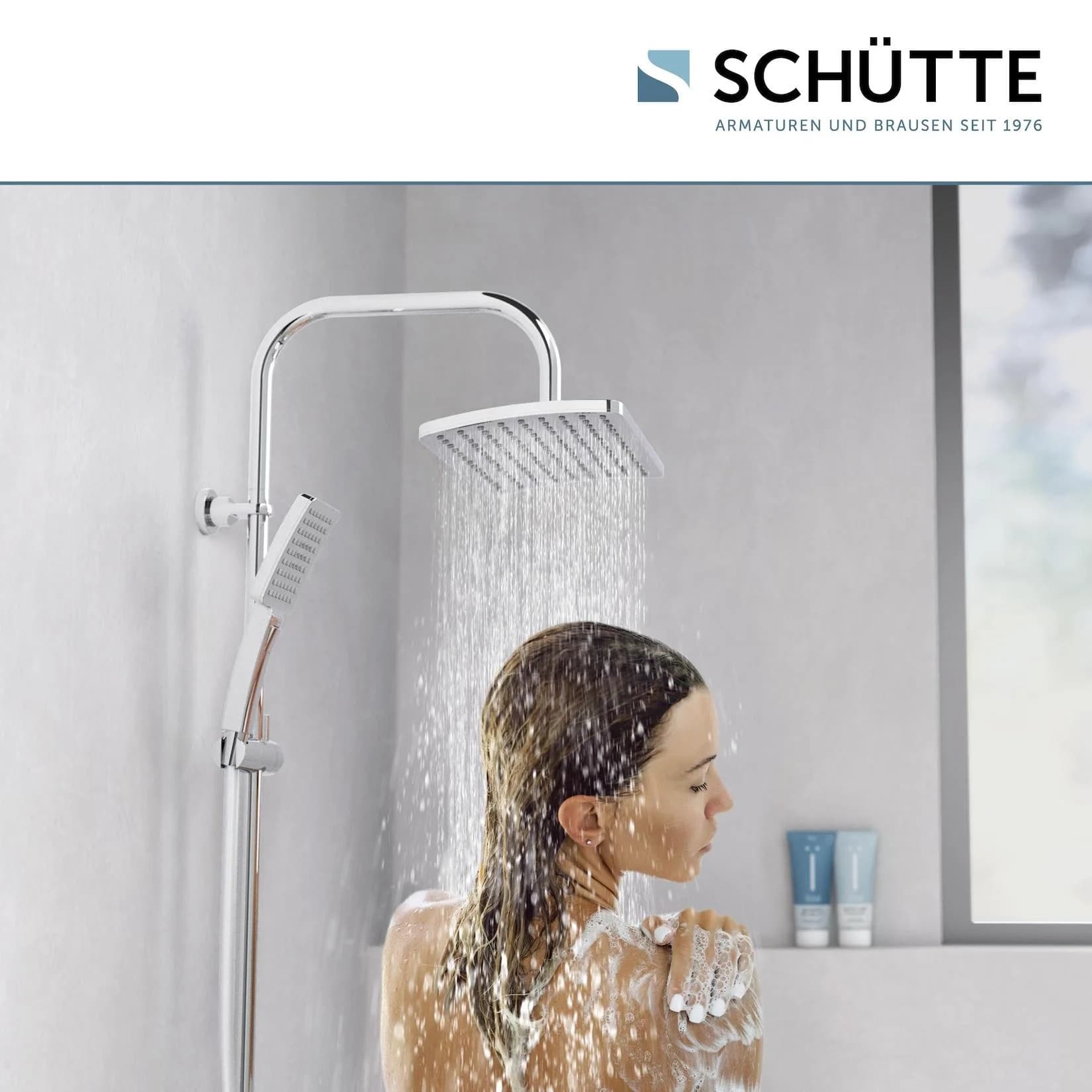 SCHÜTTE Brausegarnitur Mallorca Duschsystem Regendusche Handbrause Chrom Grau - Bild 2
