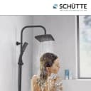 Schütte Brausegarnitur Mallorca Schwarz Matt Duschsystem mit Regendusche Bild 2