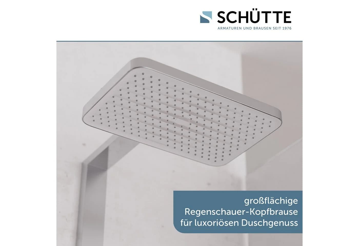 SCHÜTTE LA PALMA Brausegarnitur Regendusche Chrom Weiß - Bild 3