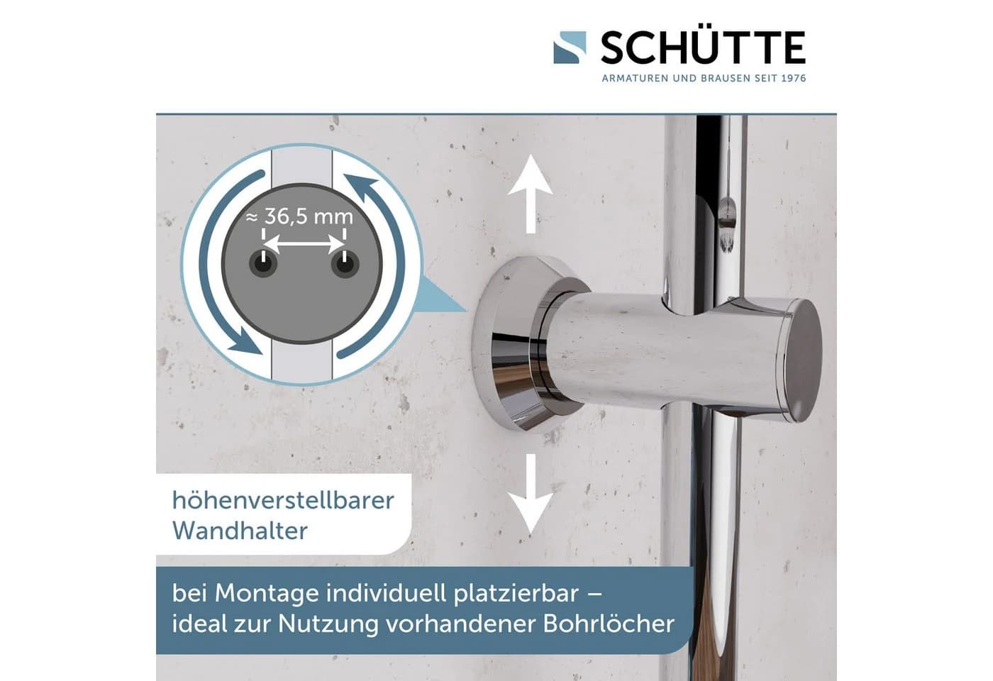 Schütte Duschsystem MADEIRA, Höhe 122,5 cm, Überkopfbrause-Set, Regendusche, Wellness, Komplett-Set - Bild 5