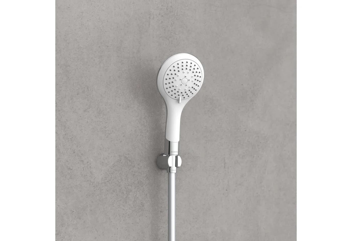 Schütte Handbrause BROADWAY Weiß-Chrom 5 Strahlarten Wassersparend