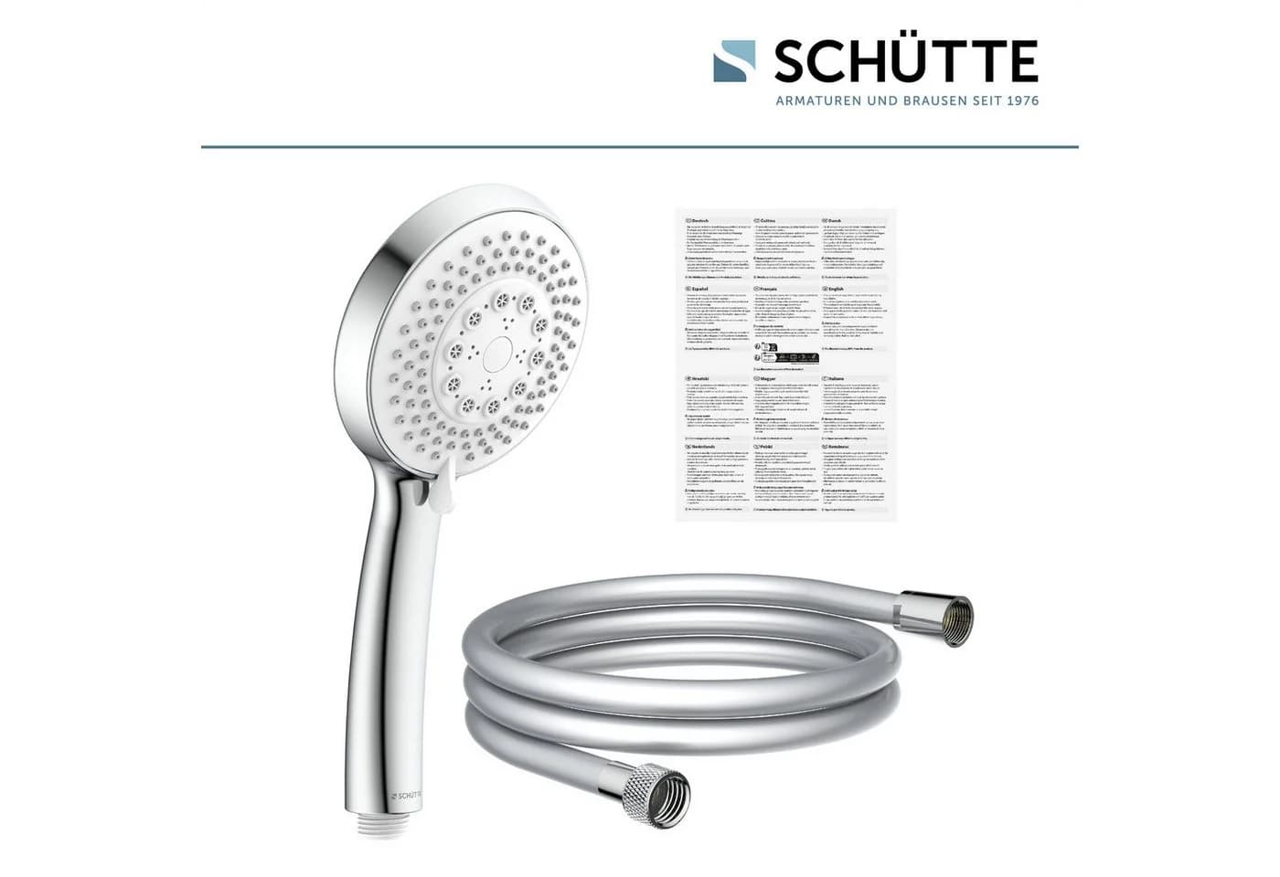 Schütte Handbrause TORINO 5 Strahlarten Antikalk Silber - Bild 5