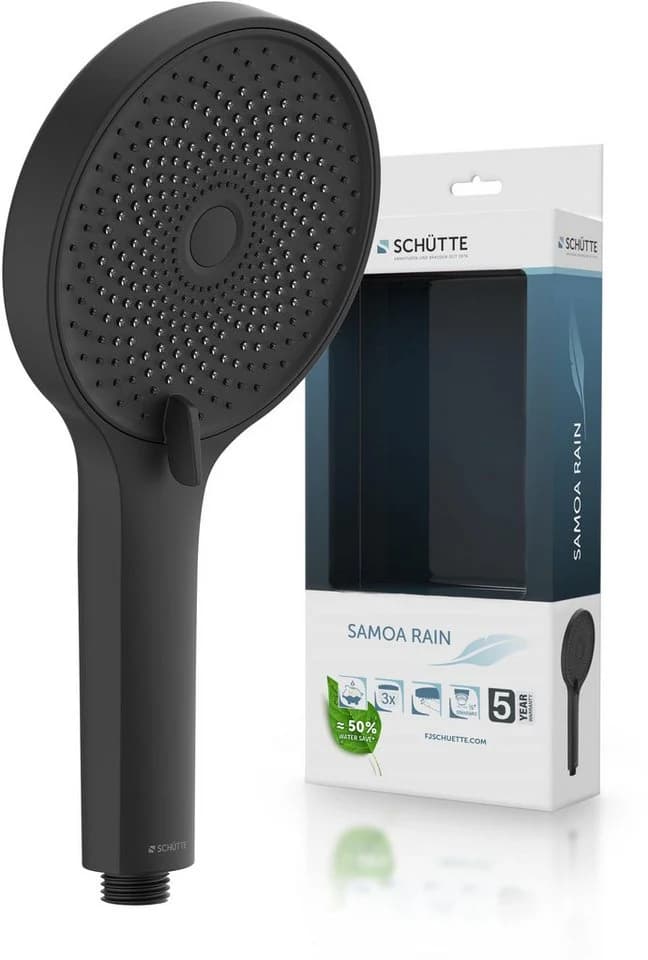 Schütte Handbrause RAVEN 3-fach verstellbar Antikalk Schwarz - Bild 2