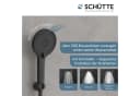 Schütte Handbrause RAVEN 3-fach verstellbar Antikalk Schwarz Bild 3