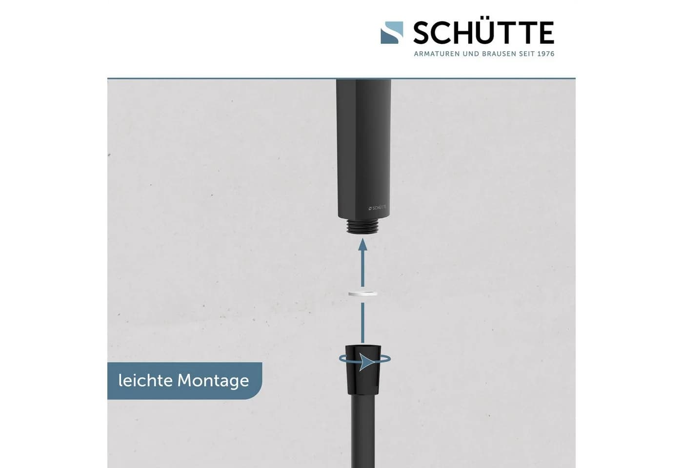 Schütte Handbrause RAVEN 3-fach verstellbar Antikalk Schwarz - Bild 4