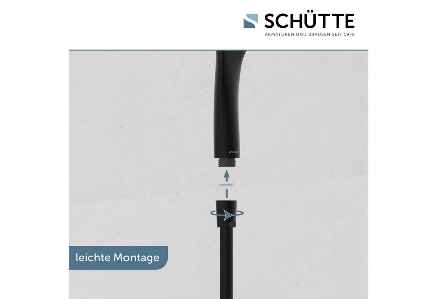 Schütte Handbrause RAVEN 3-fach verstellbar Antikalk Schwarz - Bild 5