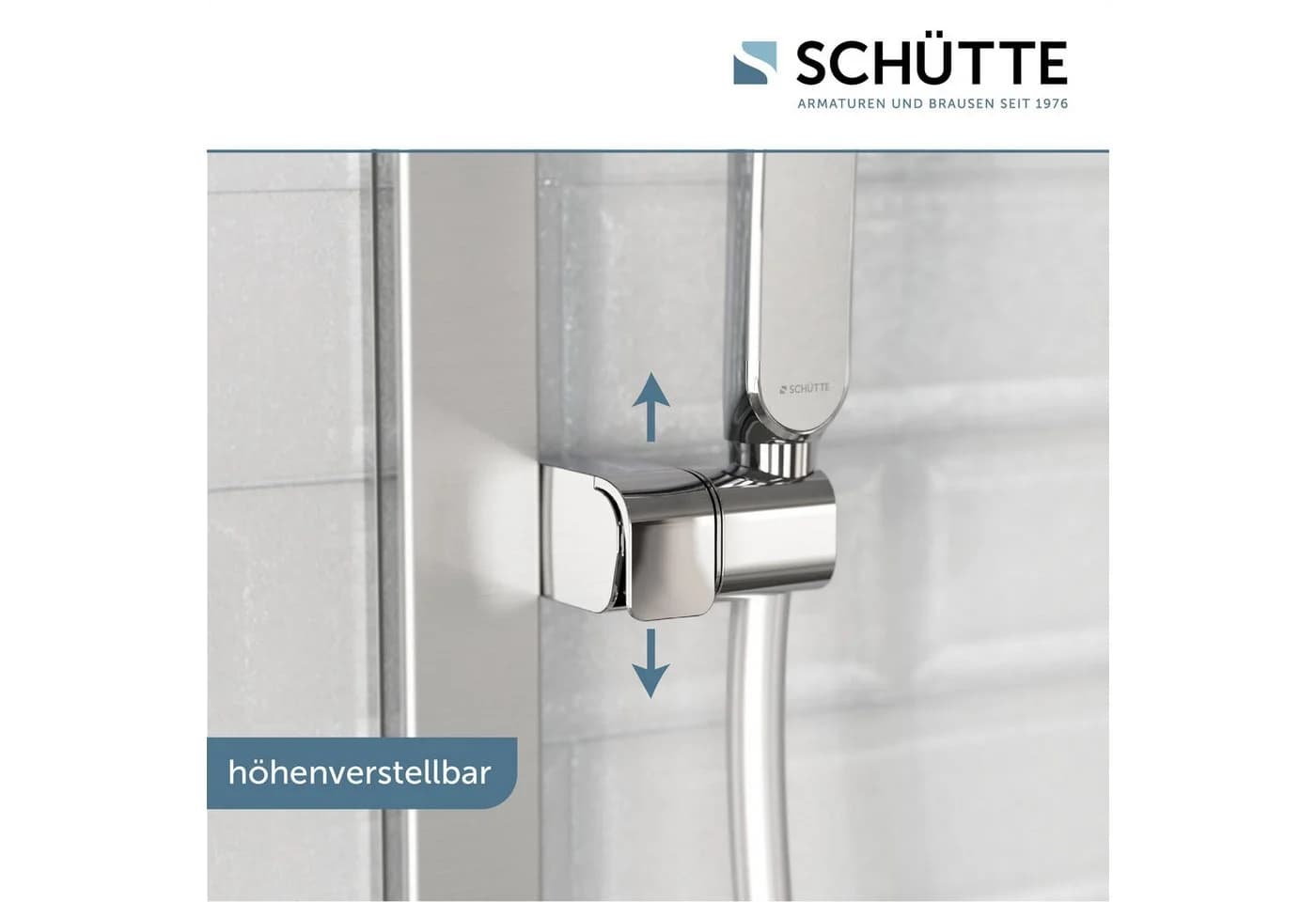 Schütte Stangenbrause-Set KARIBIK, Höhe 78,5 cm, 3 Strahlarten, höhenverstellbar, mit Antikalk-Beschichtung, wassersparend - Bild 3