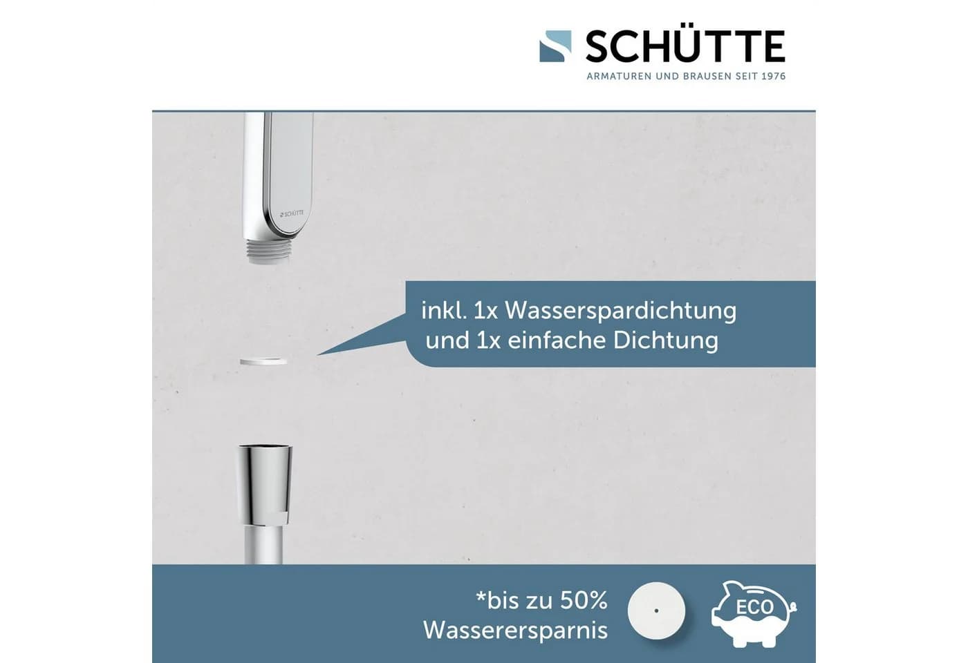 Schütte Stangenbrause-Set KARIBIK, Höhe 78,5 cm, 3 Strahlarten, höhenverstellbar, mit Antikalk-Beschichtung, wassersparend - Bild 4