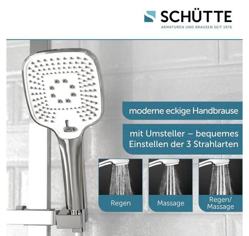 Stangenbrause-Set in Chrom und Weiß - Bild 3
