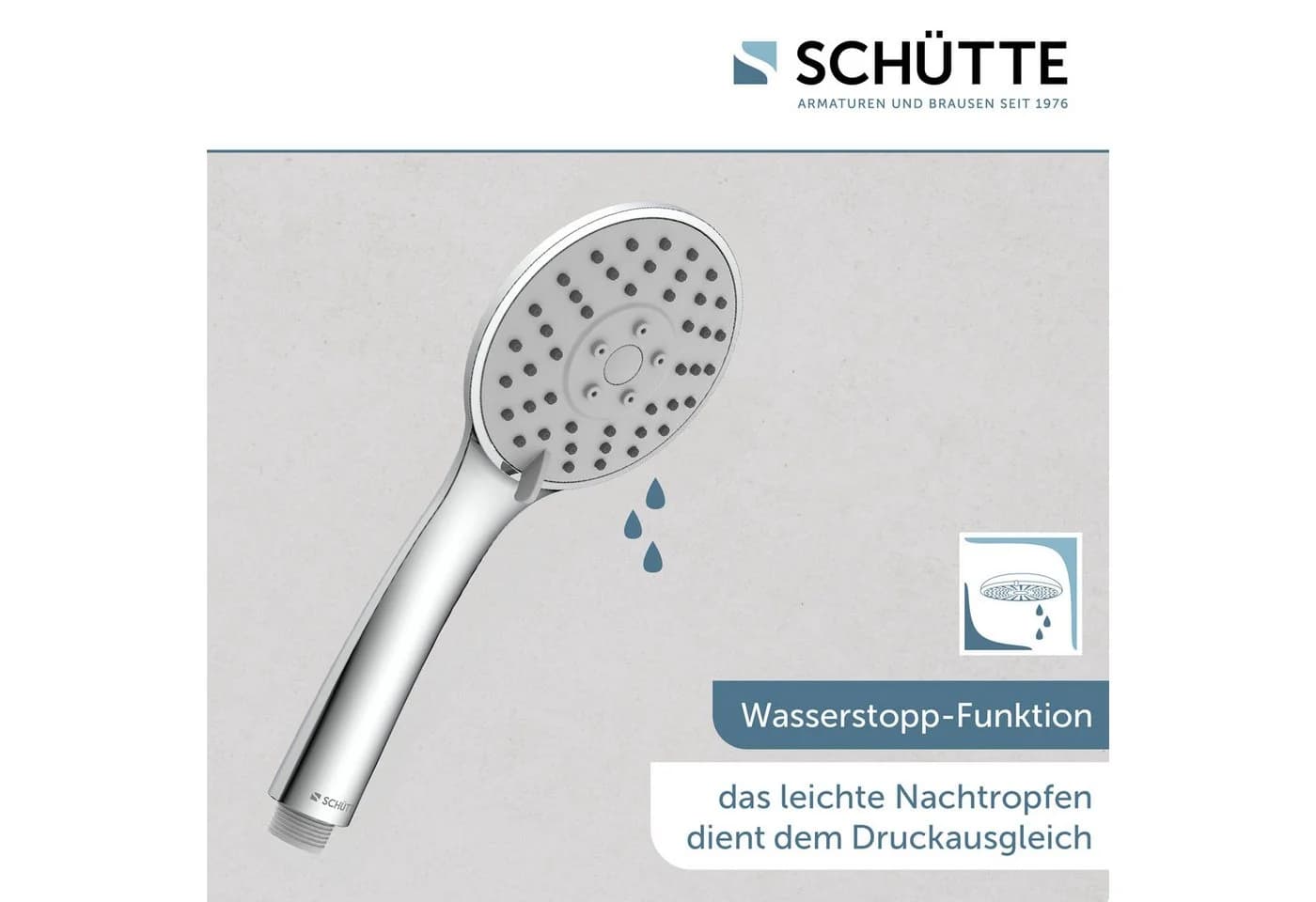SCHÜTTE Brausegarnitur Napoli Chrom Grau mit 3 Strahlarten - Bild 4