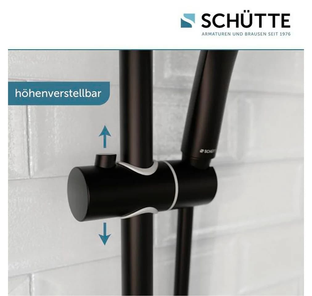 Schütte Brausegarnitur RAVEN Schwarz matt mit 3 Strahlarten - Bild 5