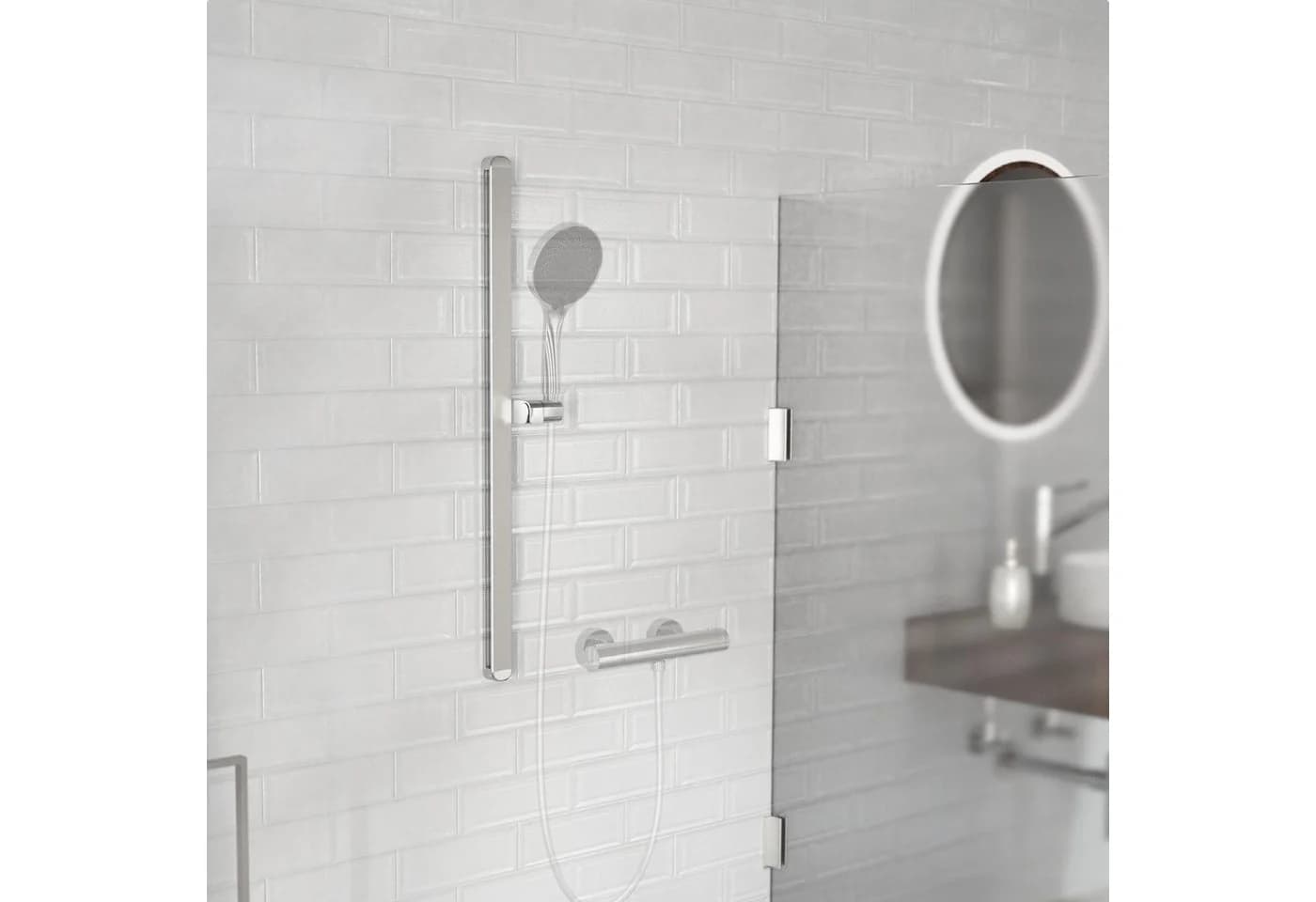 SCHÜTTE Duschstange KARIBIK Chrom Aluminium mit Brausehalter