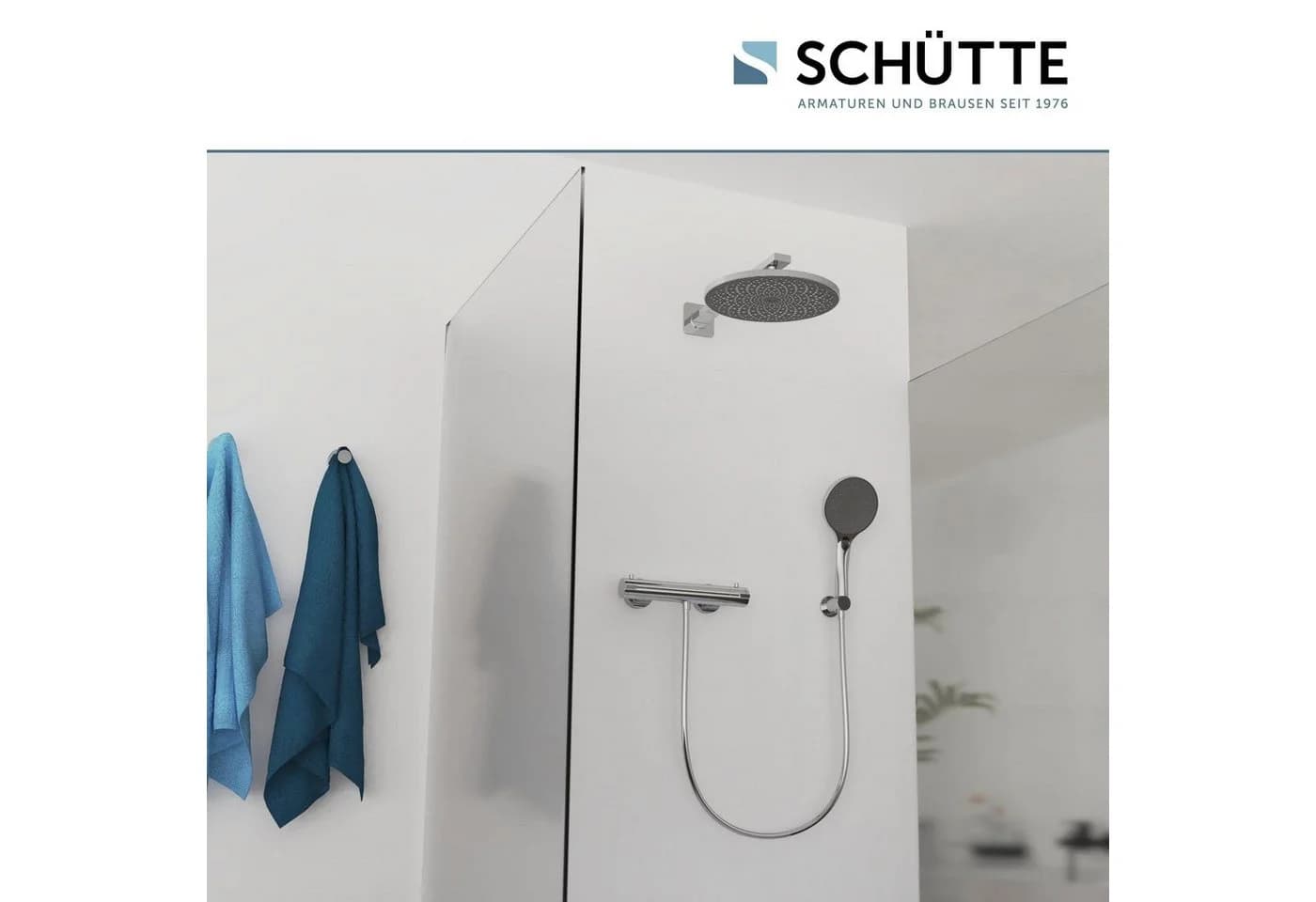 Kopfbrause SCHÜTTE CAPRI Regendusche Chrom Anthrazit