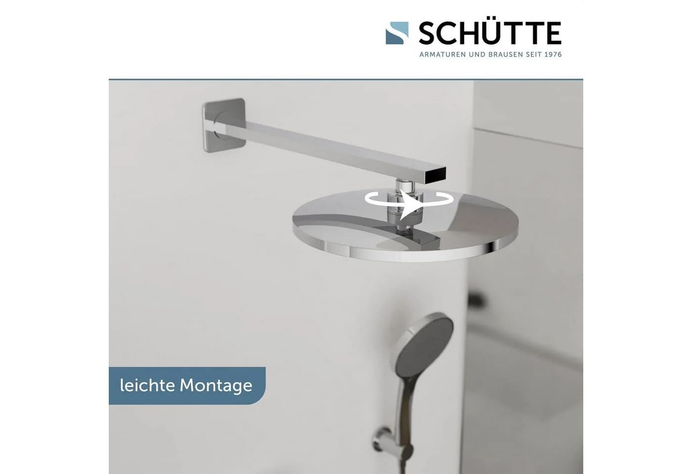 Kopfbrause SCHÜTTE CAPRI Regendusche Chrom Anthrazit - Bild 4