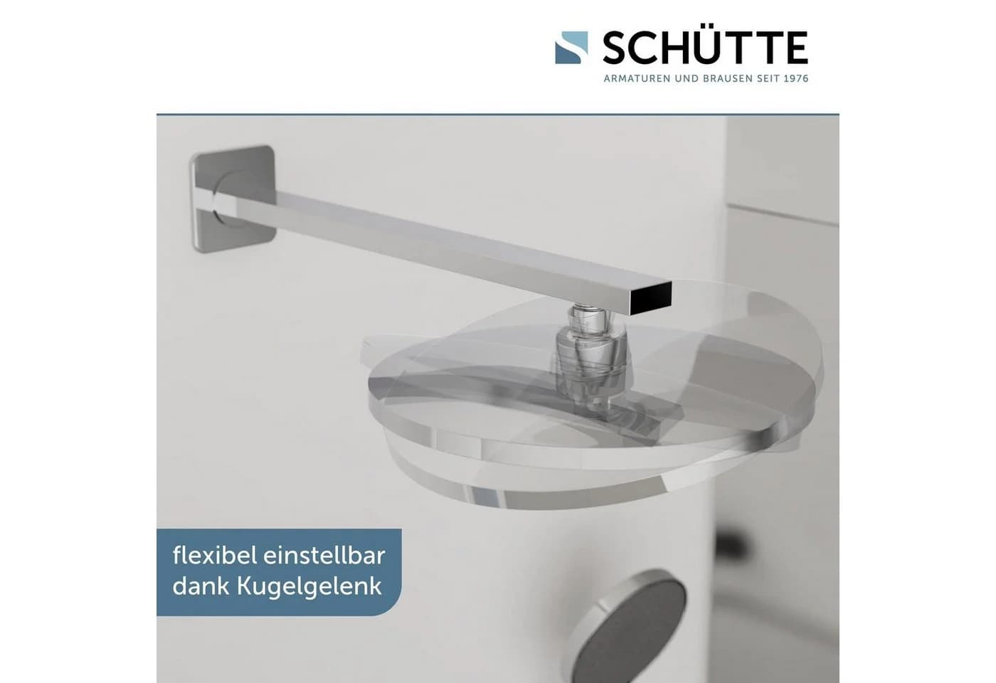 Kopfbrause SCHÜTTE CAPRI Regendusche Chrom Anthrazit - Bild 5