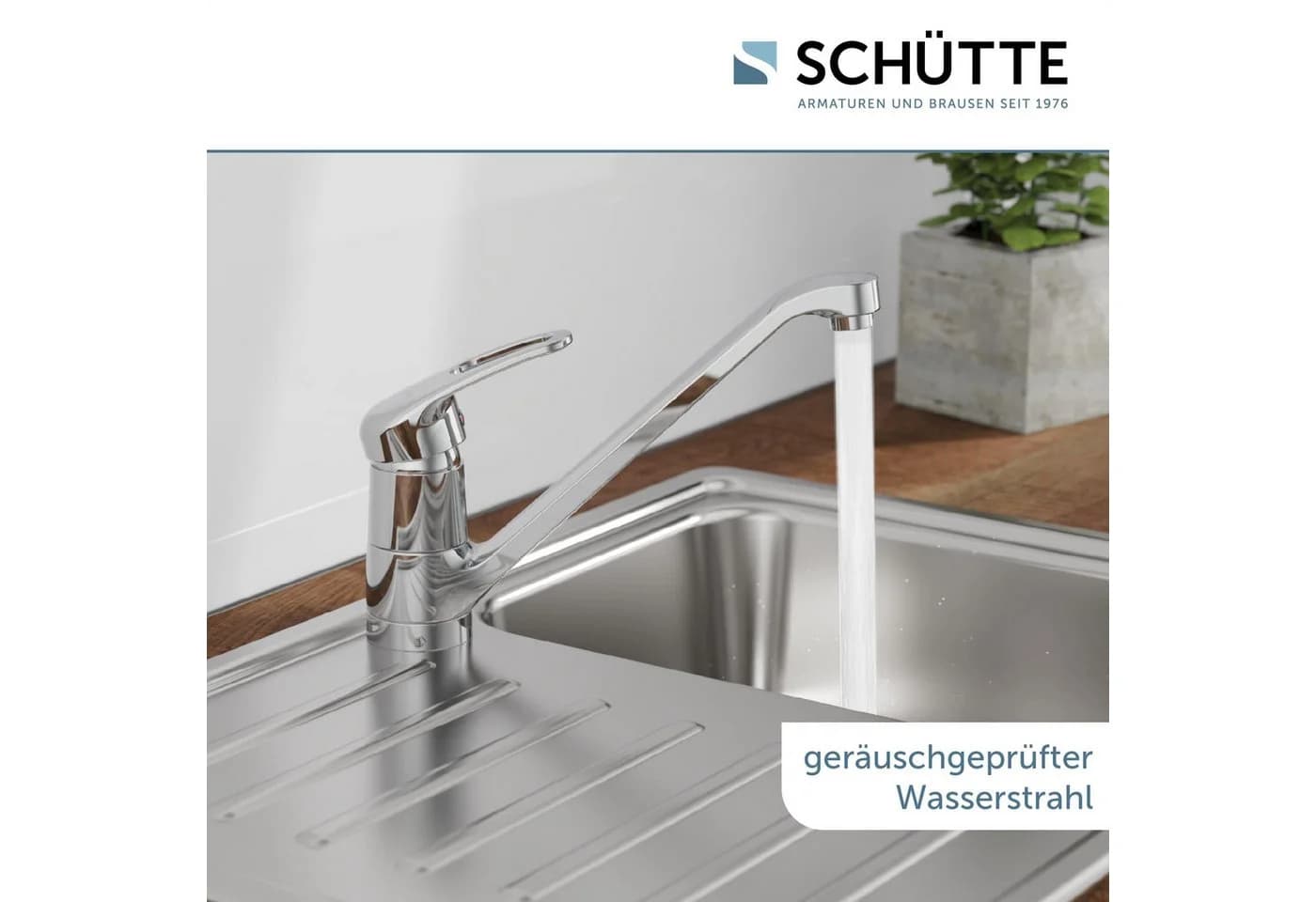 SCHÜTTE GRANDE Spültischarmatur Chrom 360° schwenkbar Messing