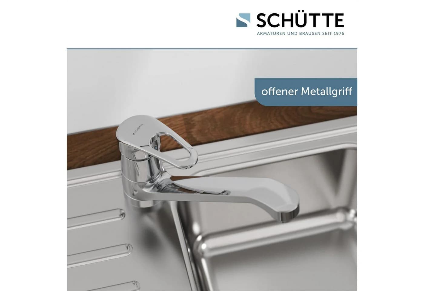 SCHÜTTE GRANDE Spültischarmatur Chrom 360° schwenkbar Messing - Bild 5