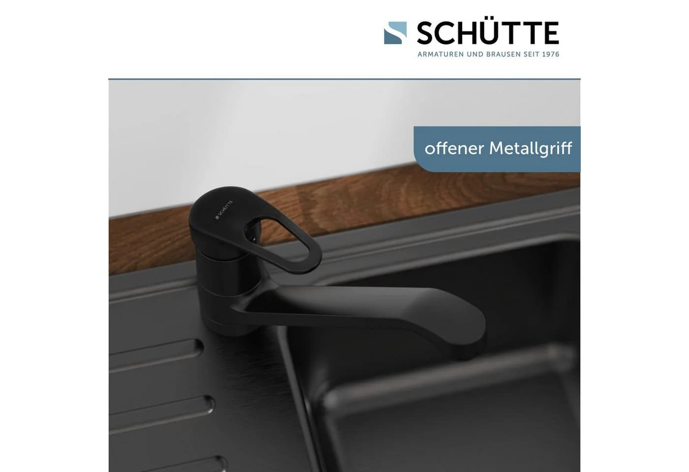 SCHÜTTE GRANDE Spültischarmatur Schwarz 360° Schwenkbar - Bild 5
