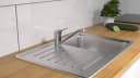 SCHÜTTE Porto Spültischarmatur Grau Chrom 360° Schwenkbar Bild 1