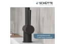 Schütte Waschtischarmatur CORNWALL Schwarz mit Cold-Start und Pop-up Bild 5