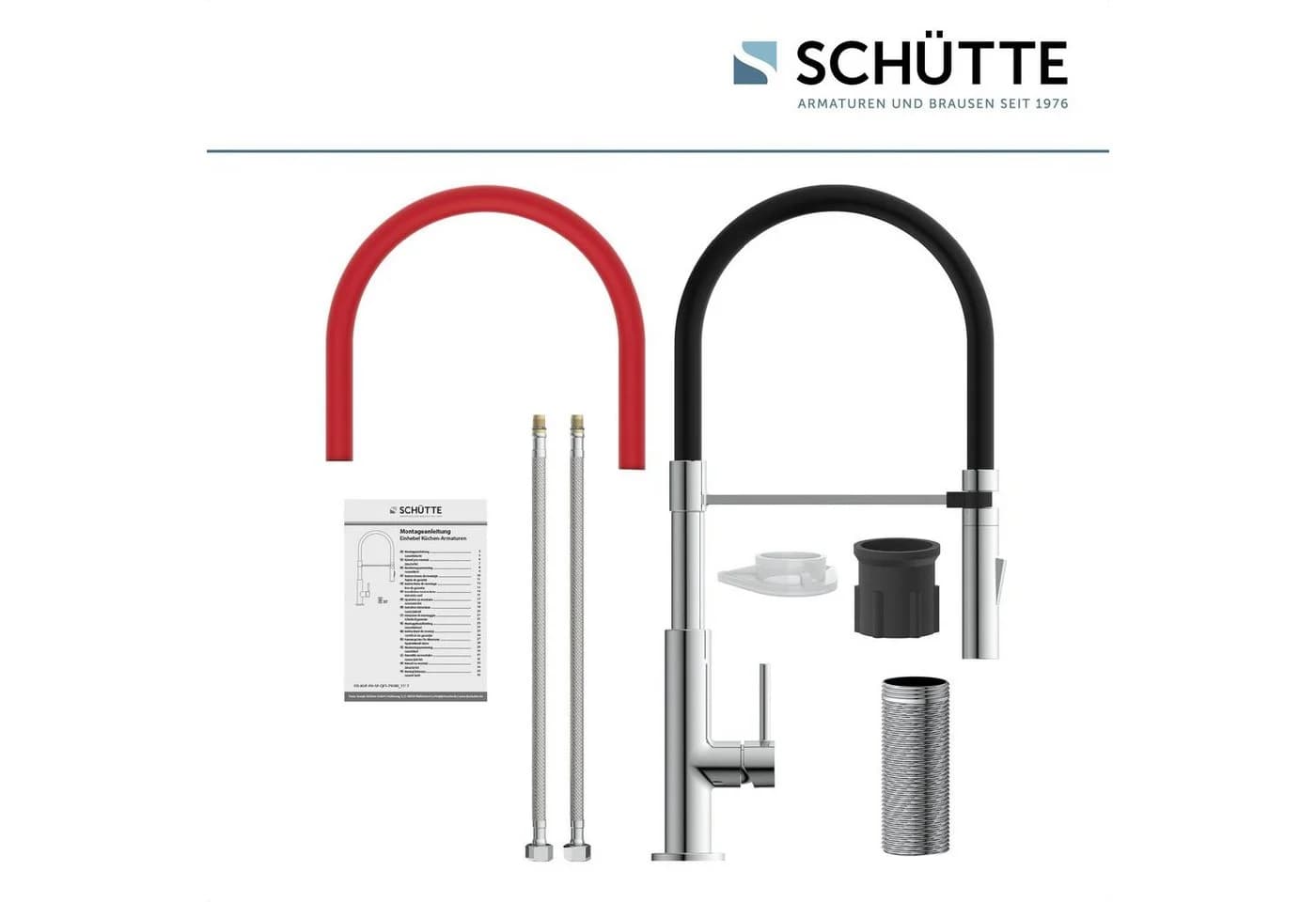 Schütte Spültischarmatur Stilo Ausziehbar 360° Schwenkbar Silber - Bild 5
