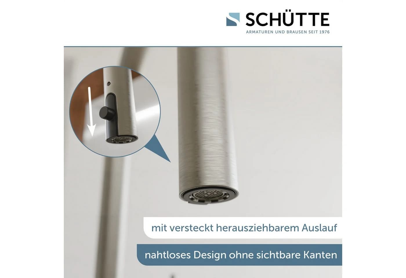 Schütte Spültischarmatur Blackpool Silber Edelstahloptik 360° Schwenkbar - Bild 4