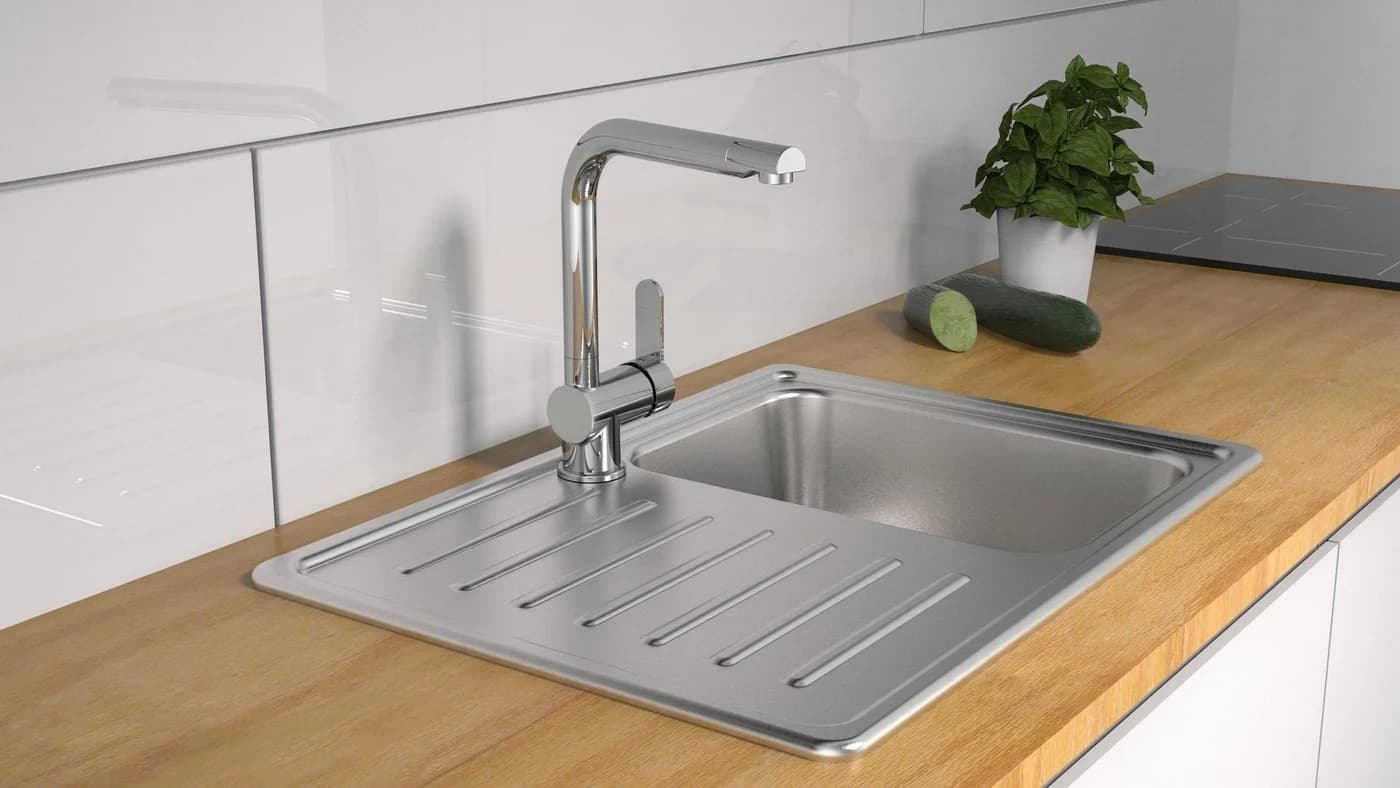 SCHÜTTE Rio Spültischarmatur Grau Chrom 360° schwenkbar