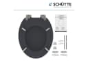Schütte WC-Sitz SPIRIT Schwarz mit Absenkautomatik und MDF-Holzkern Bild 1